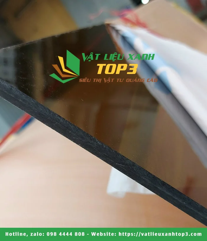 Tấm poly màu trà đặc ruột 