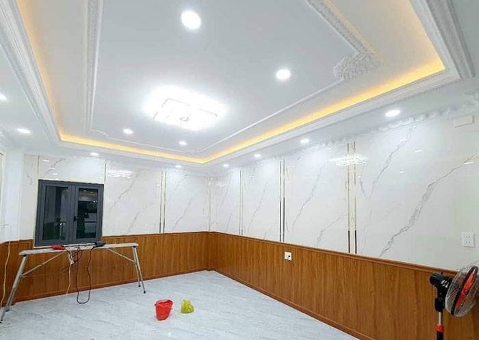 Sản phẩm ốp tường nhựa giả đá giúp nội thất sang trọng, hiện đại hơn